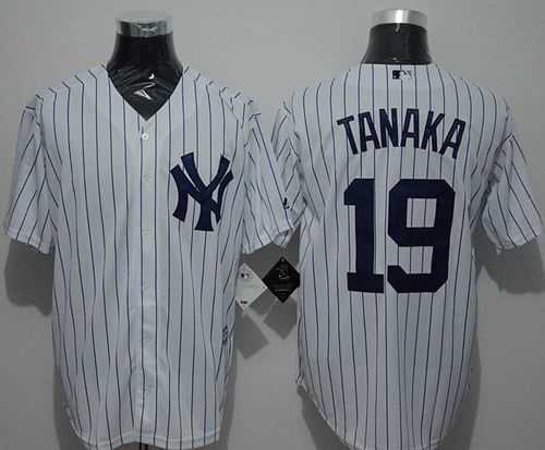 New York Yankees #19 Masahiro Tanaka White Strip New Cool Base Stitched Baseball Jersey,We sell and wholesale New York Yankees #19 Masahiro Tanaka White Strip New Cool Base Stitched Baseball Jersey on line form chian!
